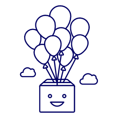 Balloon Box Illustration from UX Line Set