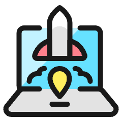 Laptop Launch Icon from Ultimate Colors Set