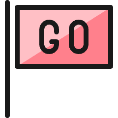 Launch Go Flag Icon from Ultimate Colors Set