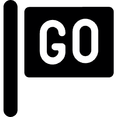Launch Go Flag Icon from Ultimate Bold Set