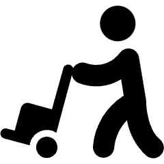 Suply Chain Supplier Trolley Delivery Icon from Ultimate Bold Set