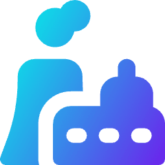 Factory Building Icon from Core Gradient Set