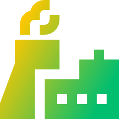 Factory Building Icon from Sharp Gradient Set