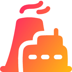 Factory Building Icon from Plump Gradient Set