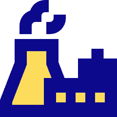 Factory Building Icon from Sharp Pop Set