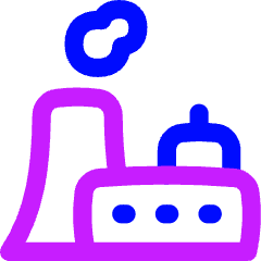 Factory Building Icon from Flex Neon Set