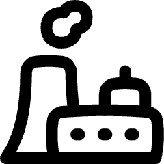 Factory Building Icon from Flex Line Set
