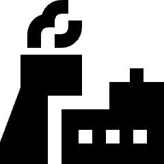 Factory Building Icon from Sharp Solid Set