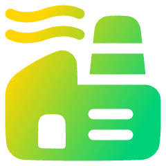 Factory Plant Icon from Plump Gradient Set