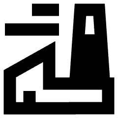 Factory Plant Icon from Sharp Remix Set