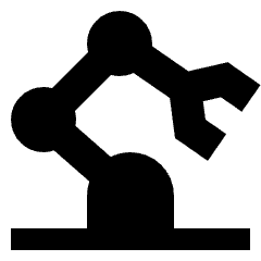 Industrial Robot Arm Icon from Sharp Solid Set