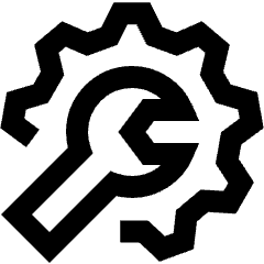 Maintenance Tool Icon from Sharp Line Set