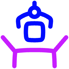 Manufacturing Packing Robot Arm Icon from Plump Neon Set