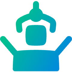 Manufacturing Packing Robot Arm Icon from Plump Gradient Set