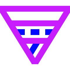 Pipeline Triangle Icon from Sharp Neon Set