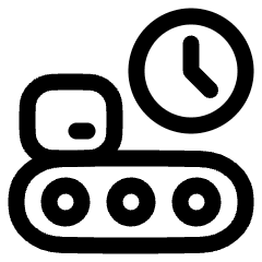 Production Belt Time Icon from Plump Line Set