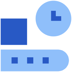 Production Belt Time Icon from Sharp Flat Set