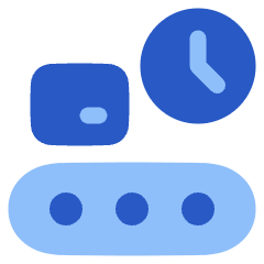 Production Belt Time Icon from Plump Flat Set