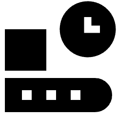 Production Belt Time Icon from Sharp Solid Set