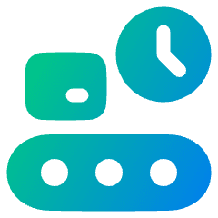 Production Belt Time Icon from Plump Gradient Set