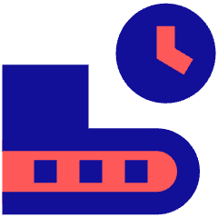 Production Belt Time Icon from Sharp Pop Set