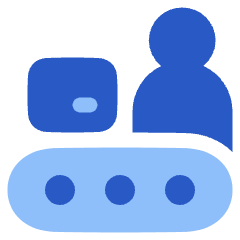 Production Belt User Icon from Plump Flat Set