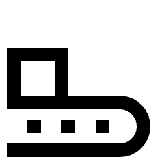 Production Belt User Icon from Sharp Line Set