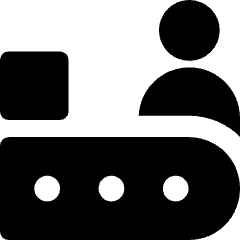 Production Belt User Icon from Core Solid Set