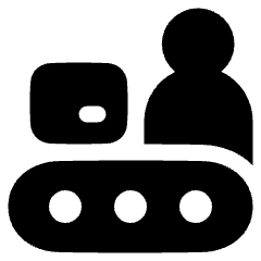 Production Belt User Icon from Plump Solid Set