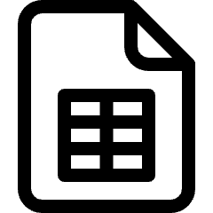 Google Sheets Logo Icon from Ultimate Regular Set