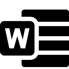 Microsoft Word Logo Icon from Ultimate Bold Set