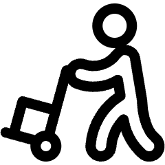 Suply Chain Supplier Trolley Delivery Icon from Ultimate Regular Set