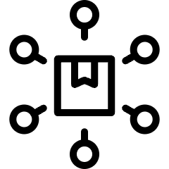 Supply Chain Distributor Box Package Icon from Ultimate Light Set