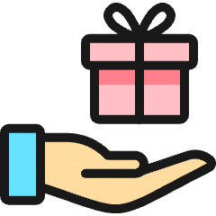 Products Give Gift 1 Icon from Ultimate Colors Set