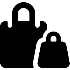 Products Shopping Bags Double Icon from Ultimate Bold Set