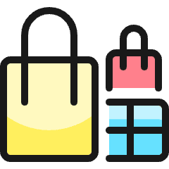 Products Shopping Bags Icon from Ultimate Colors Set