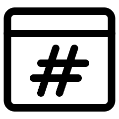 Programming Language Hash Icon from Ultimate Regular Set