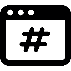 Programming Language Hash Icon from Ultimate Bold Set