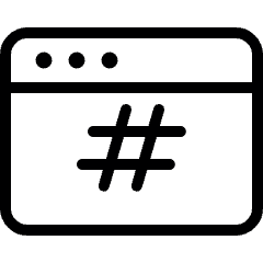 Programming Language Hash Icon from Ultimate Light Set