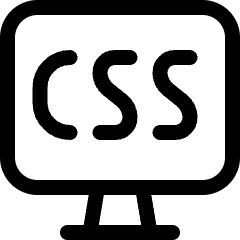 Programming Language Monitor Css Icon from Ultimate Regular Set