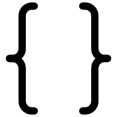 Curly Brackets Icon from Ultimate Regular Set