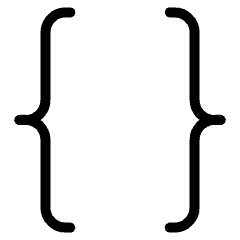 Curly Brackets Icon from Ultimate Light Set
