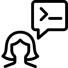 Programming User Chat Woman Icon from Ultimate Light Set
