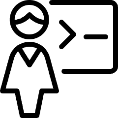 Programming User Woman Icon from Ultimate Light Set
