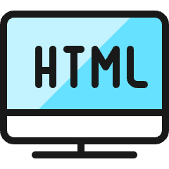 Programming Language Monitor Html Icon from Ultimate Colors Set