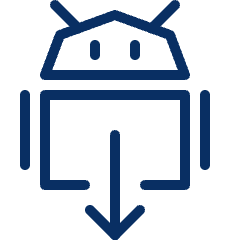 Android Download Icon from Cyber Line Set