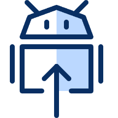 Android Upload Icon from Cyber Duotone Set