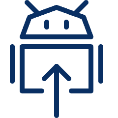 Android Upload Icon from Cyber Line Set