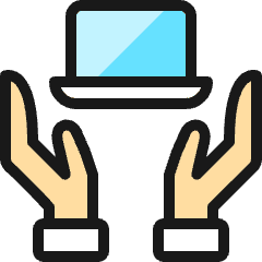 Programming Hold Laptop Icon from Ultimate Colors Set