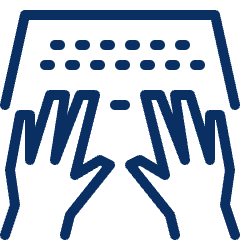 Programming Typing Icon from Cyber Line Set